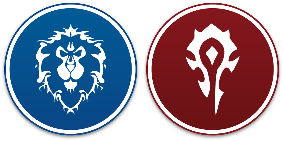 25 Jul - Horde And Alliance Logo (1000x500), Png Download