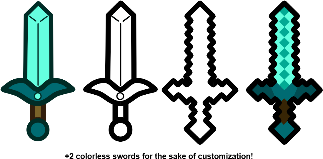 Clipart Sword Diamond (1123x588), Png Download