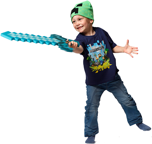 Minecraft Foam Diamond Sword, , Large - Minecraft (492x492), Png Download