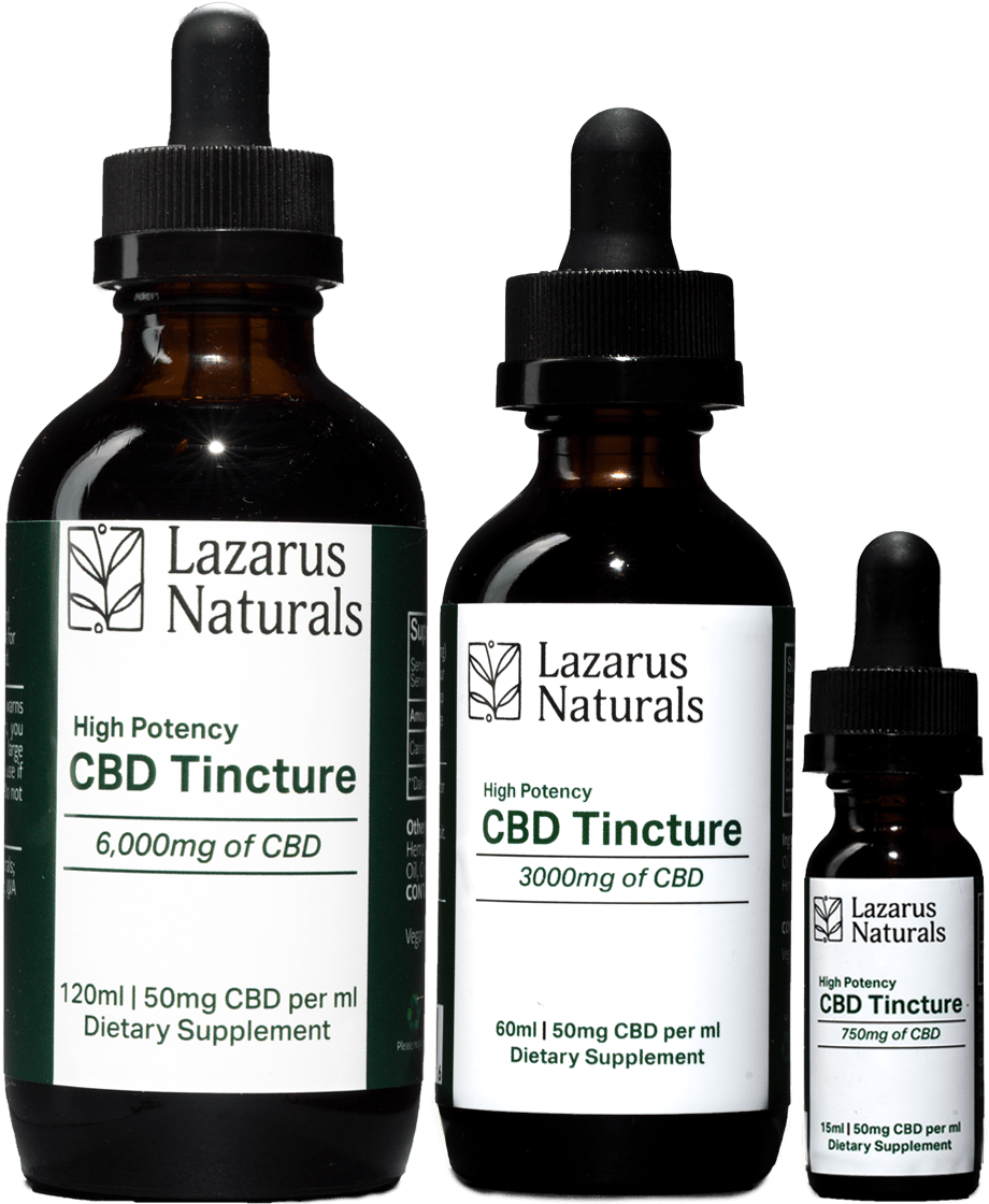 High Potency Cbd Tinctures - Lazarus Naturals Cbd Tincture (1200x1200), Png Download