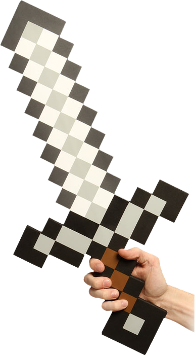 Com For The Best Minecraft Toys Minecraft Sword Foam - Think Geek Minecraft Sword (386x700), Png Download
