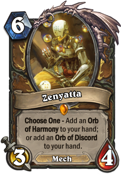 Zenyatta [6] [legendary Druid Minion] Choose One - Hearthstone Prince Taldaram (400x569), Png Download