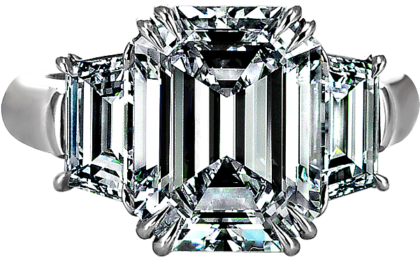 Click To Zoom - Double Claw Prong Setting Emerald (700x700), Png Download