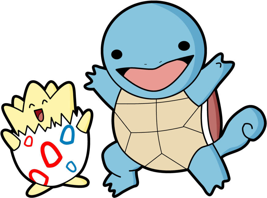 And Togepi By Dianassaur On Deviantart - Pokemon Squirtle And Togepi (900x657), Png Download