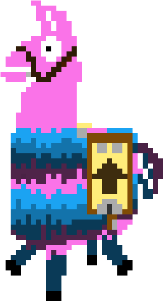 Llama Fortnite - Fortnite Pixel Art Llama (480x660), Png Download