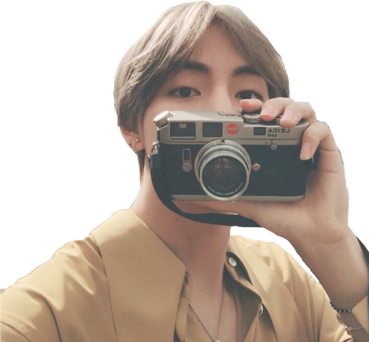 Kim Taehyung With Camera (518x480), Png Download