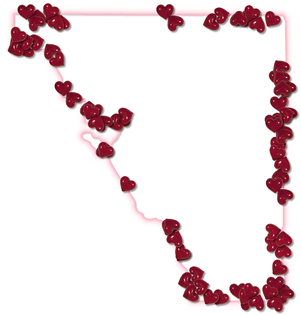 A Map Of Osceola With A Pink Glow Outline And Randomly - Map (979x1024), Png Download