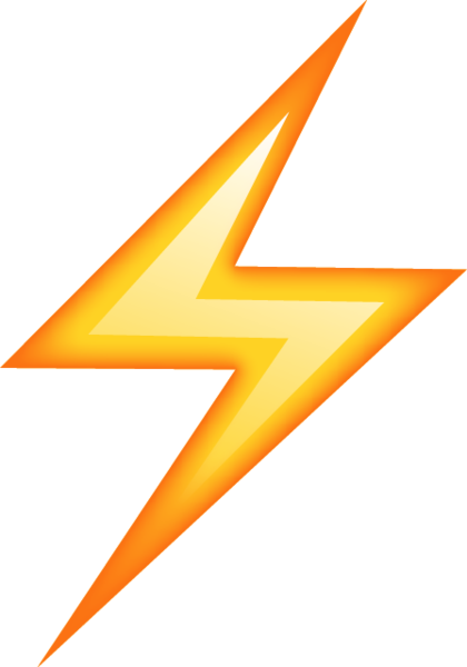 Download Voltage Emoji Image In Png - Lightning Emoji Png (420x600), Png Download