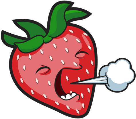 Image Courtesy Of Bloommoji - Strawberry Cough Clipart (480x480), Png Download