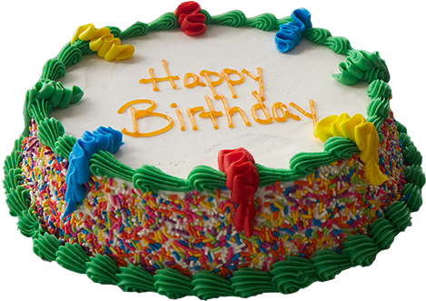 Birthday Sprinkle Cake - Cake (600x600), Png Download