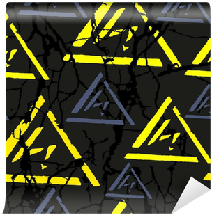 Grunge Seamless Pattern With Yellow Lightning Wall - Yellow (400x400), Png Download