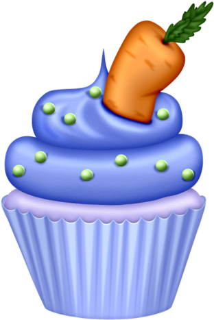 Cupcake Transparent Easter - Easter Cupcake Clipart (500x500), Png Download