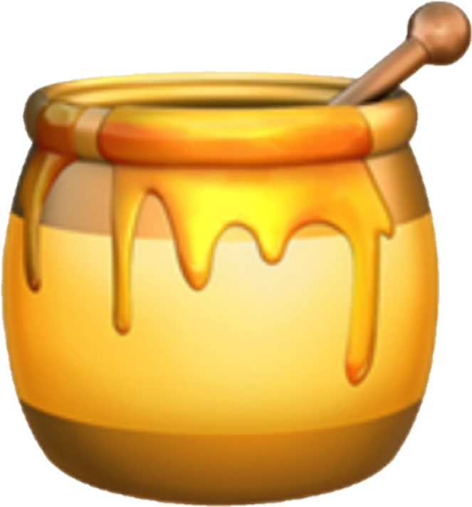 Emojihoneyhoneypot Honey Emoji Transparent Background (720x721), Png
