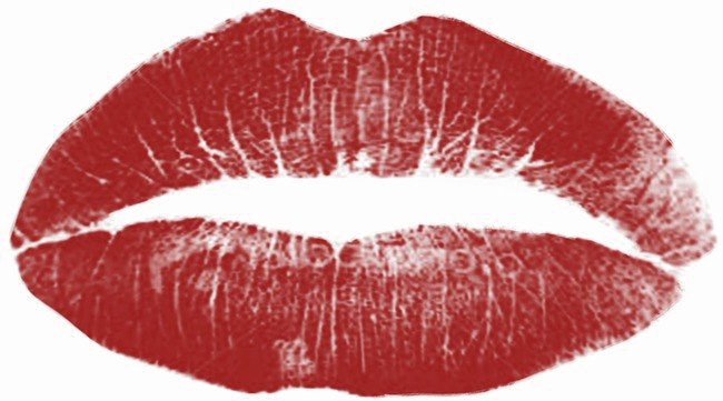 Red Lipstick Png Image Background - Lips Kiss Icon (650x361), Png Download