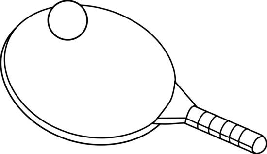 Pong Cliparts - Table Tennis Coloring Page (550x317), Png Download