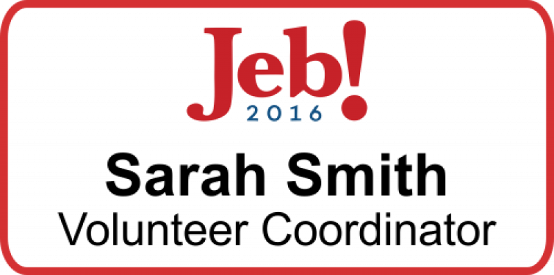 Jeb Bush Presidential Name Badge - Jeb Bush Tanktop Men (800x398), Png Download