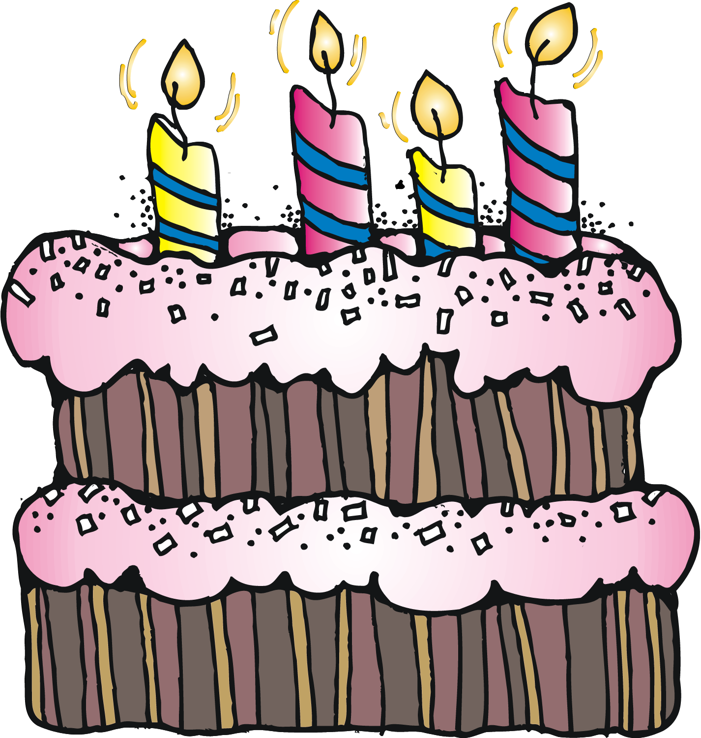 4th Birthday Cake Gif (1426x1500), Png Download