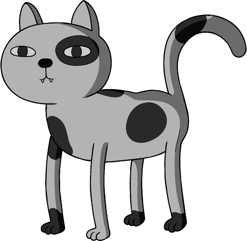 Lieutenant Whiskers - Adventure Time Black Cat (497x484), Png Download