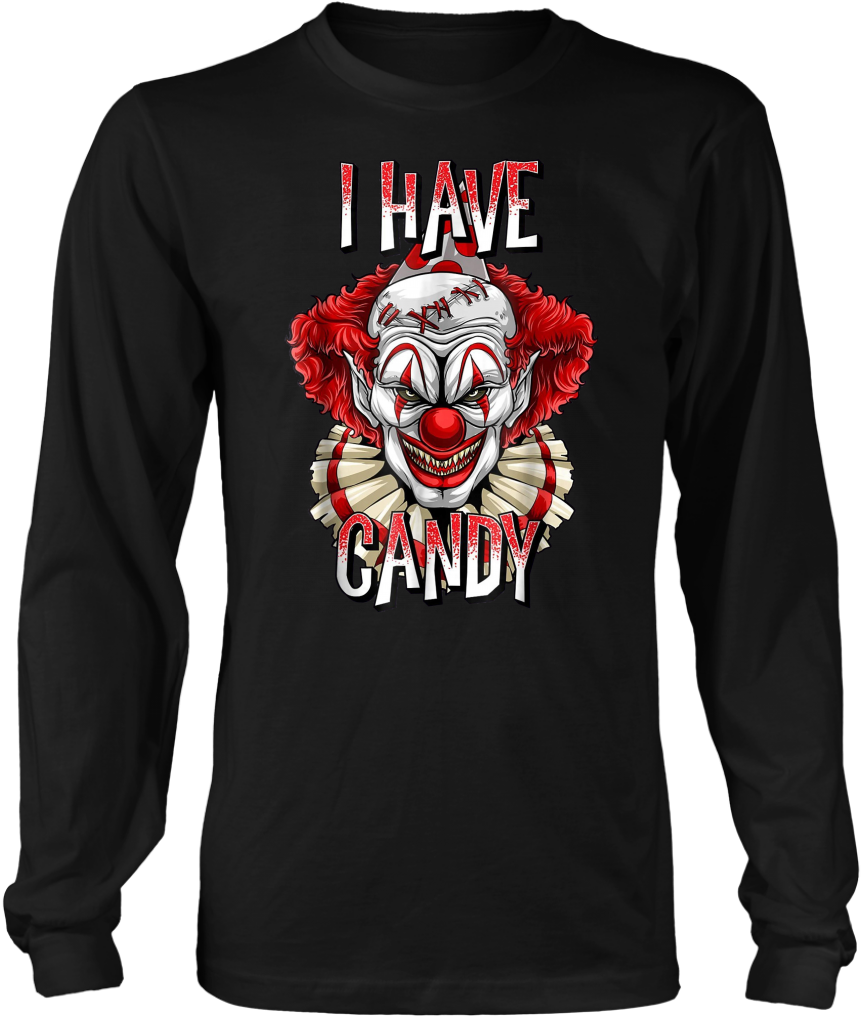 Scary Creepy Clown Halloween I Have Candy Gifts T-shirt - Kreator Terrible Certainty Longsleeve (1024x1024), Png Download