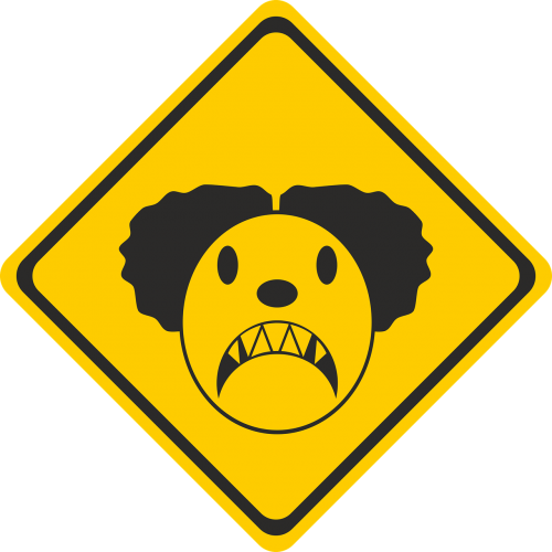 Clowns,horror - Fork In The Road Sign Png (500x500), Png Download