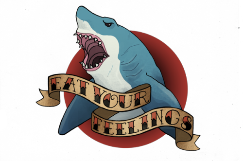 I Was Drawing Tattoo Designs Yesterday, And Decided - Jaws Shark Drawing Tattoo (500x331), Png Download