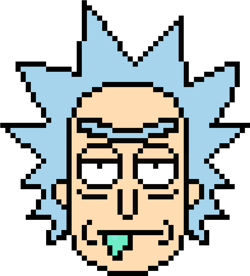 Rick Sanchez - Rick And Morty Pixel Art (2220x1320), Png Download