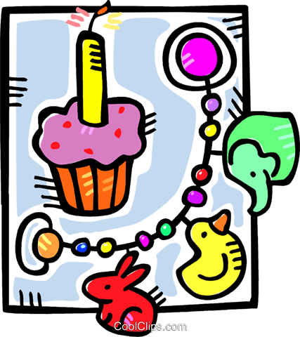 Birthday Cupcake Royalty Free Vector Clip Art Illustration - Premier Anniversaire (427x480), Png Download