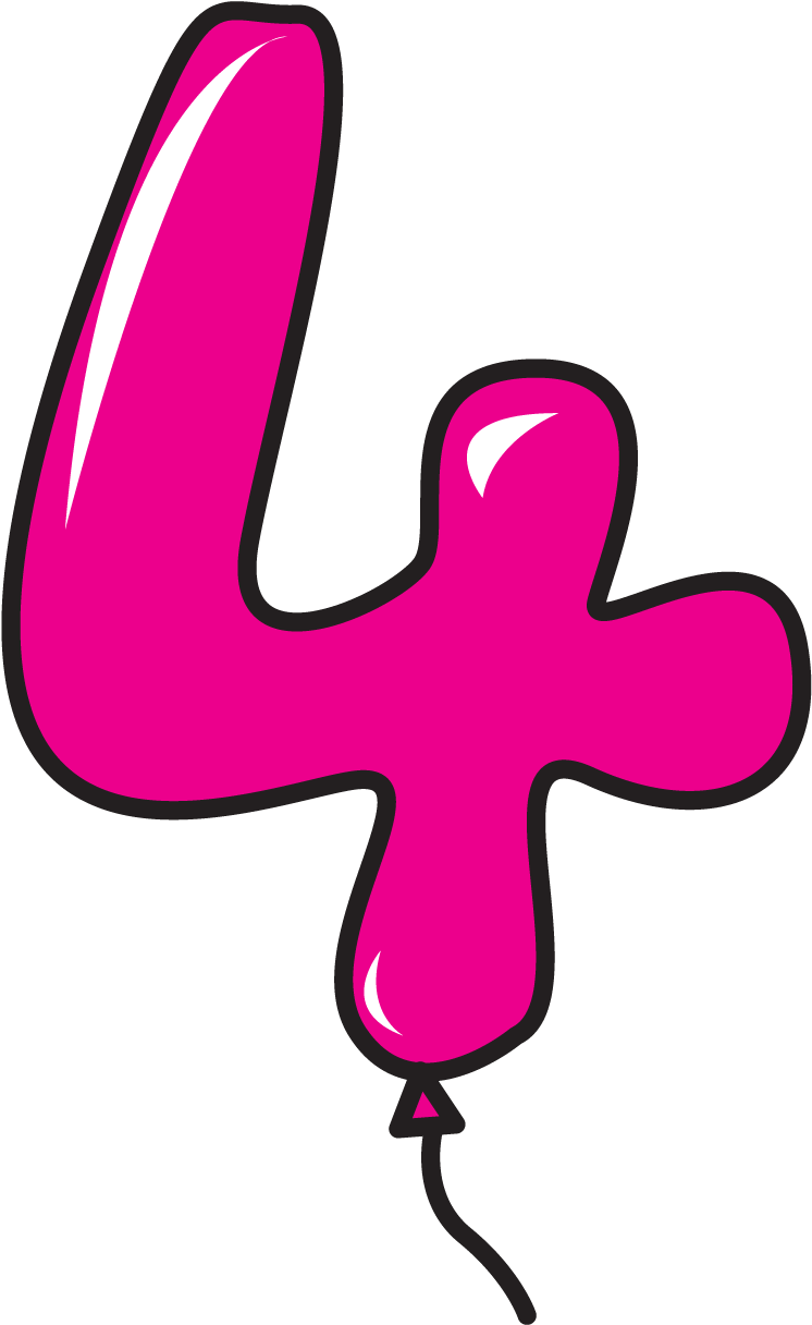 Pink Balloons Png Buscar Con Google Balloons Amp Boxes - Number 4 Balloon Png (838x1419), Png Download