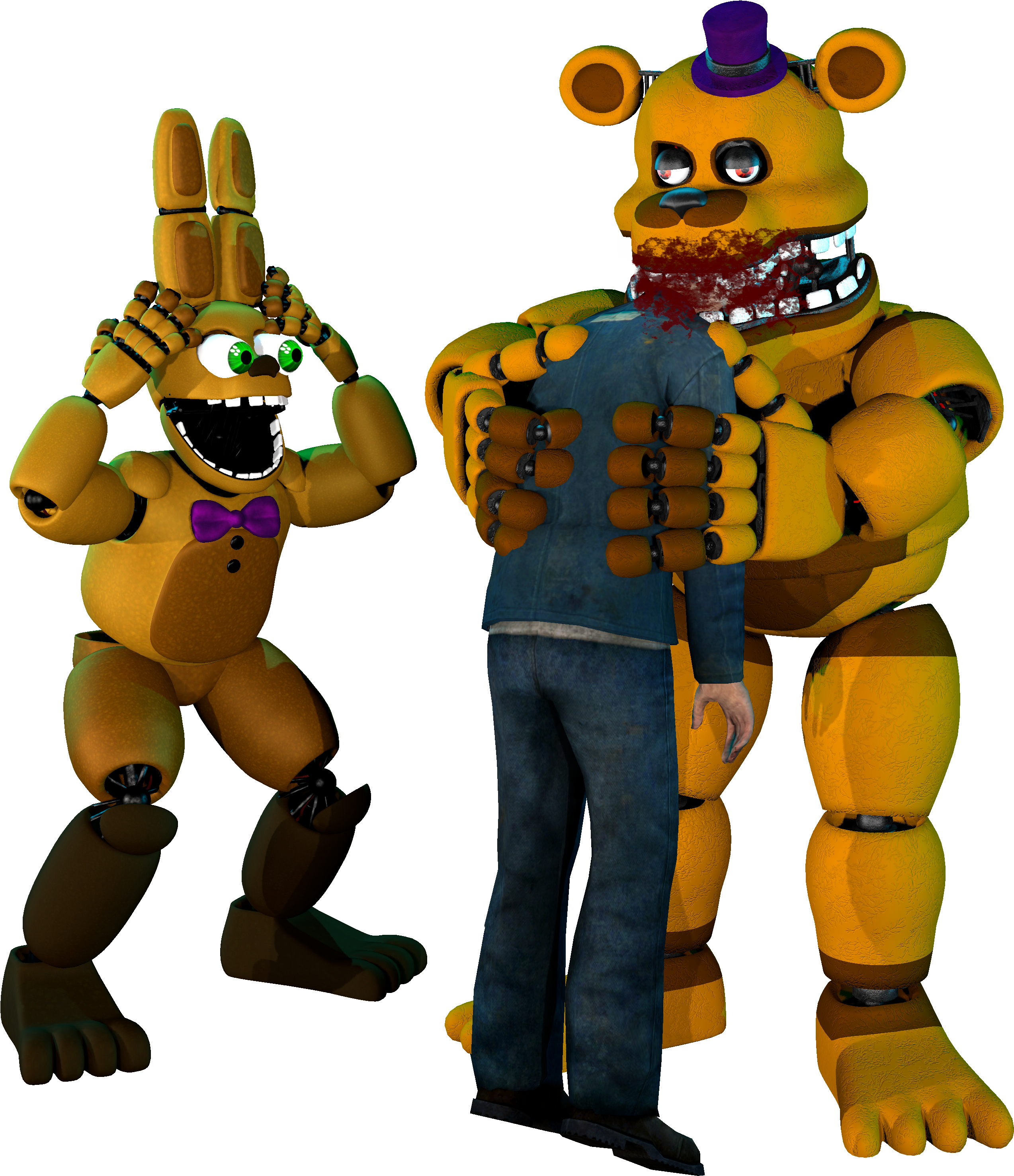 Artwork[gmod] Fredbear Loves The Crunch - Cartoon (3198x3240), Png Download