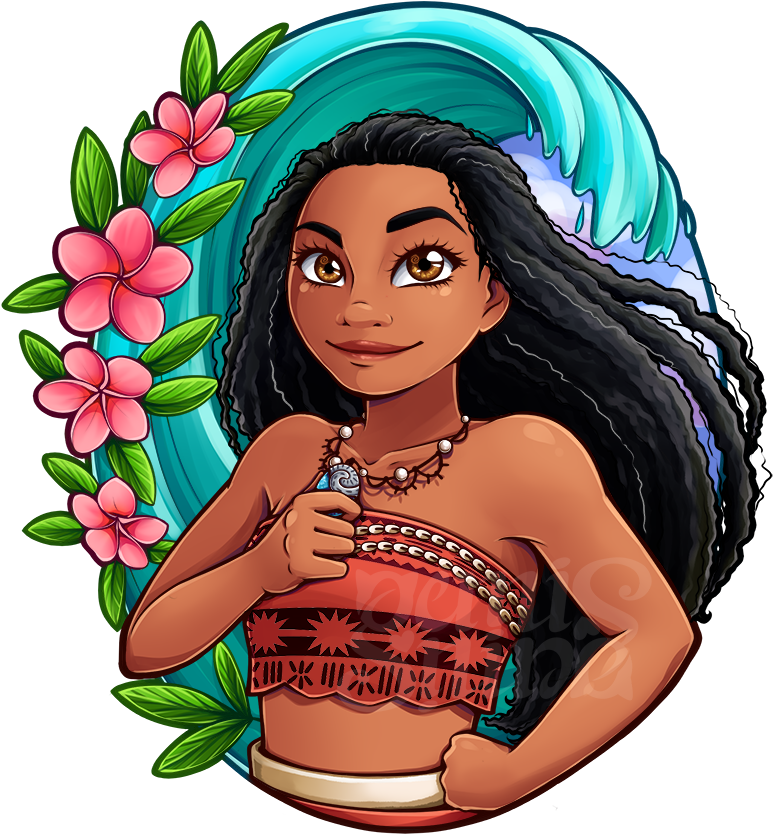 Picture Royalty Free Stock Framed By Geminine Nyan - Moana Drawing (800x889), Png Download