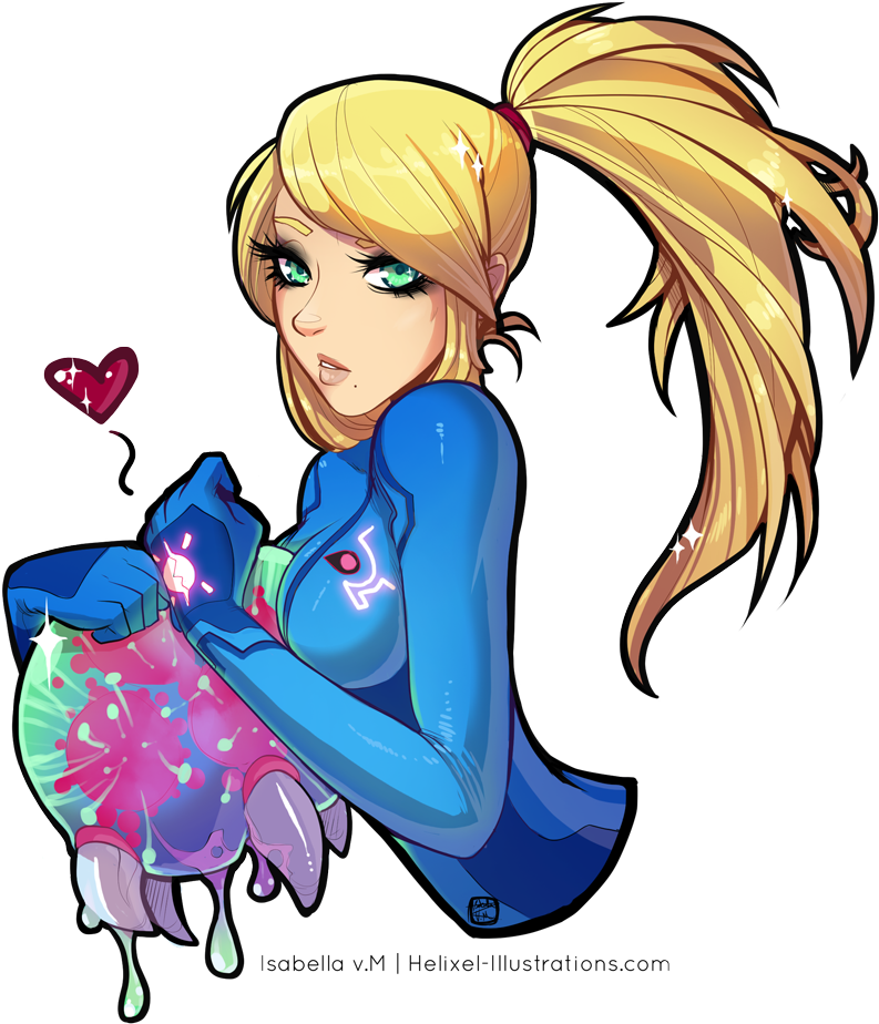× - Samus And Metroid (900x972), Png Download