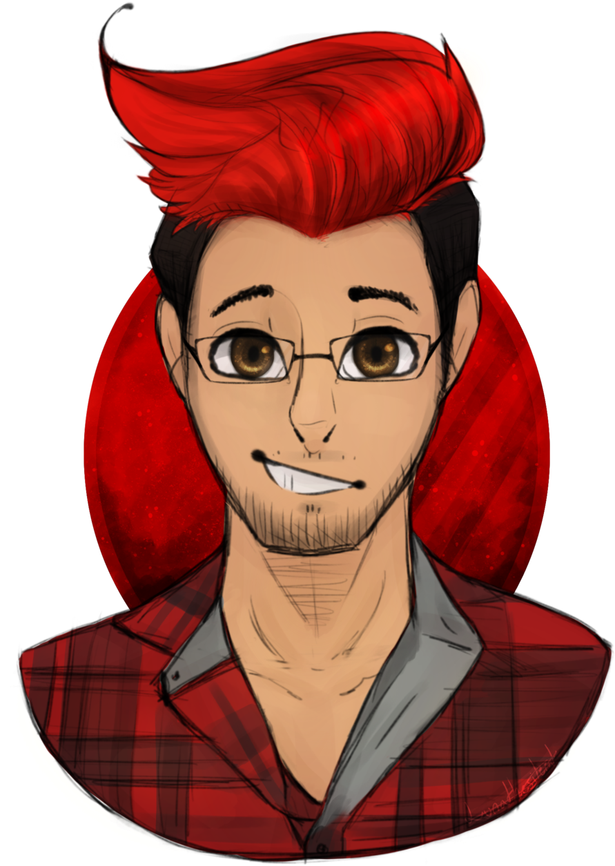 Markiplier Doodle By Lnk - Red Hair Markiplier Png (1024x1296), Png Download