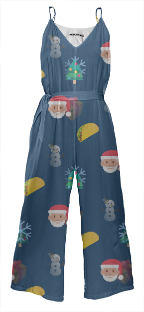 Christmas Taco Emoji Jumpsuit $178 - One-piece Garment (400x645), Png Download