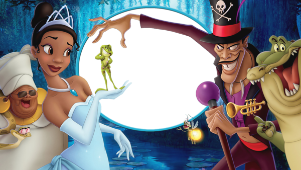 Princess Tiana Kids Png Frame - Princess And The Frog 2009 (600x338), Png Download