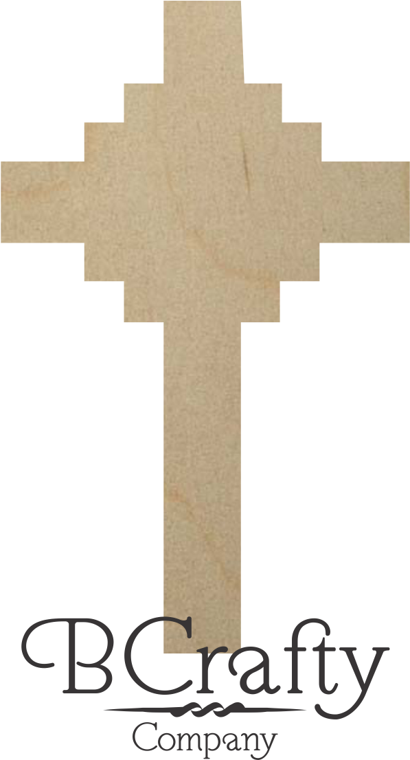 Unfinished Wooden Cross Cutouts - Unfinished Wooden Cross (1124x1690), Png Download