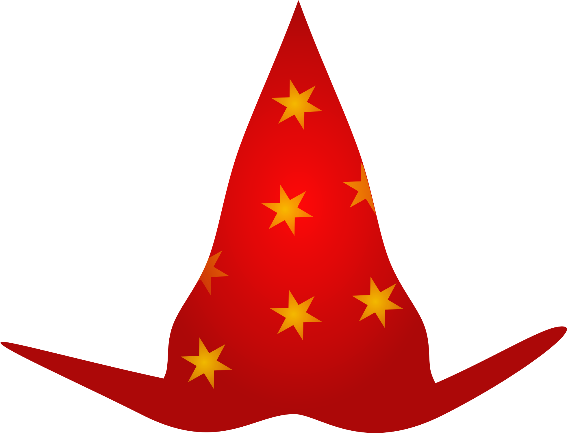 Open - Red Wizard Hat (2000x1556), Png Download