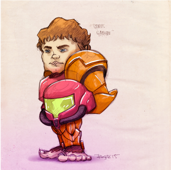 Sketchdailies Samusgamgee - Samus Aran (1000x563), Png Download