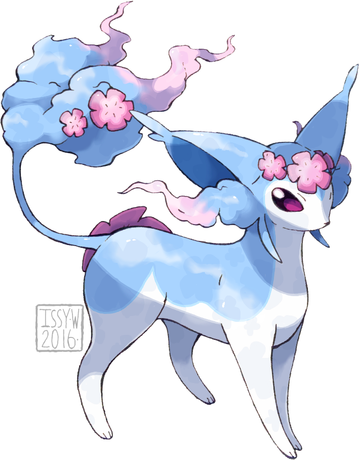 Alolan Espeon (723x924), Png Download