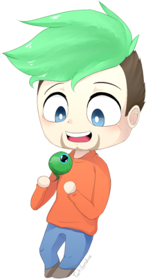 Chibi Jacksepticeye By Okaces On Deviantart - Chibi Jacksepticeye Fan Art (400x436), Png Download