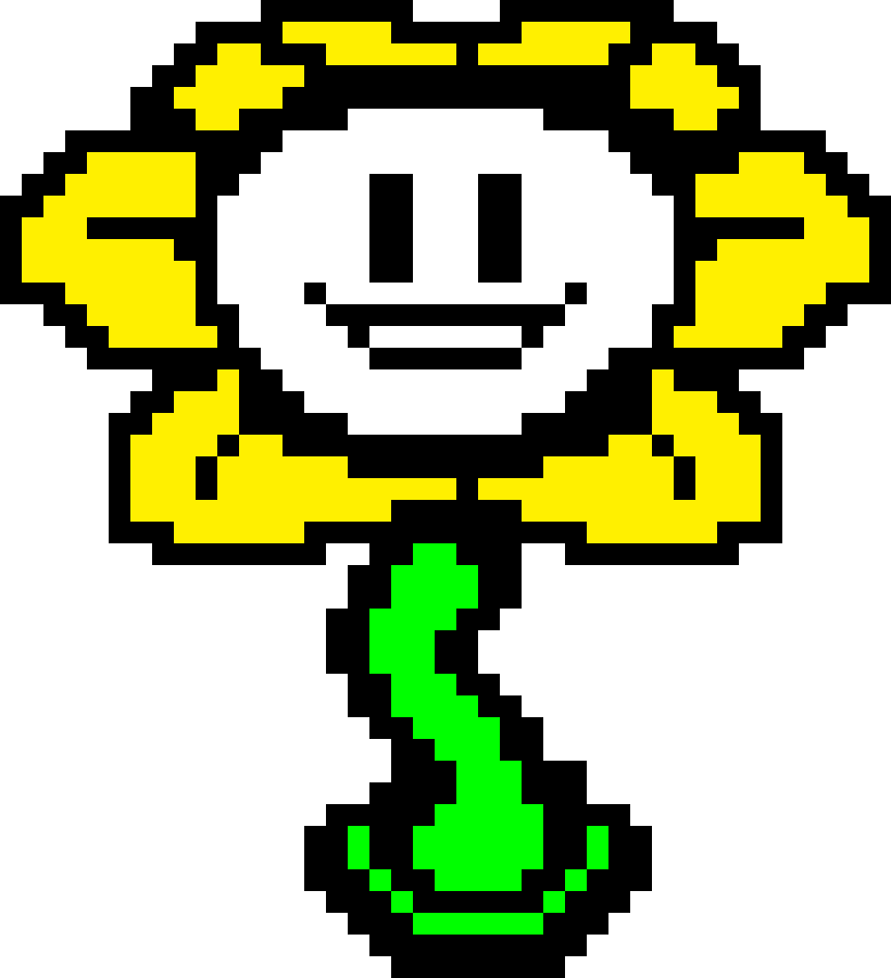 Flowey The Flower - Flowey Pixel Art (820x900), Png Download