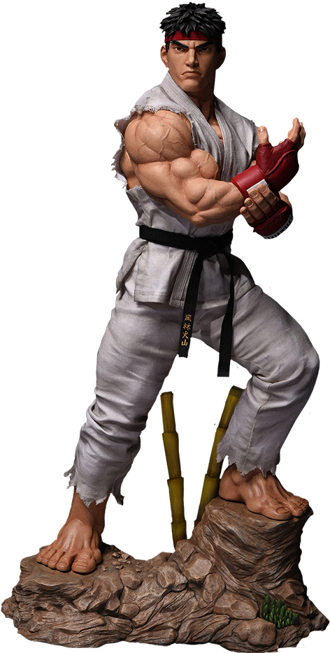 Ryu Battle Version - Ryu 1 4 Street Fighter Statue (480x934), Png Download