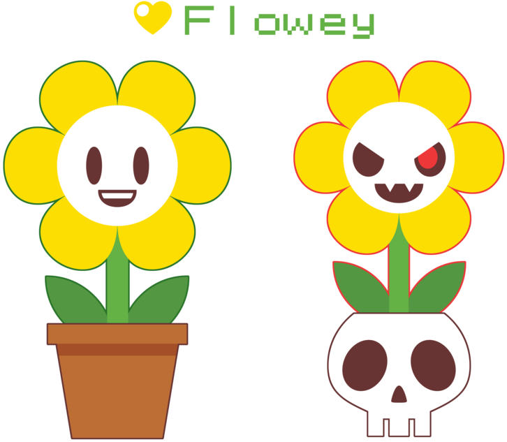 Image Result For Flowey - Flowey The Flower Chibi (800x671), Png Download