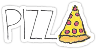 Pizza By Zena S - Stickers Tumblr Pizza (375x360), Png Download