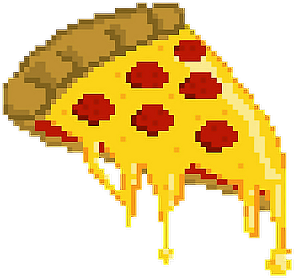 Pizza Pixel Pixels Pixeles Tumblr Food Melting Derretid - Pizza Pixel Png (1024x1024), Png Download