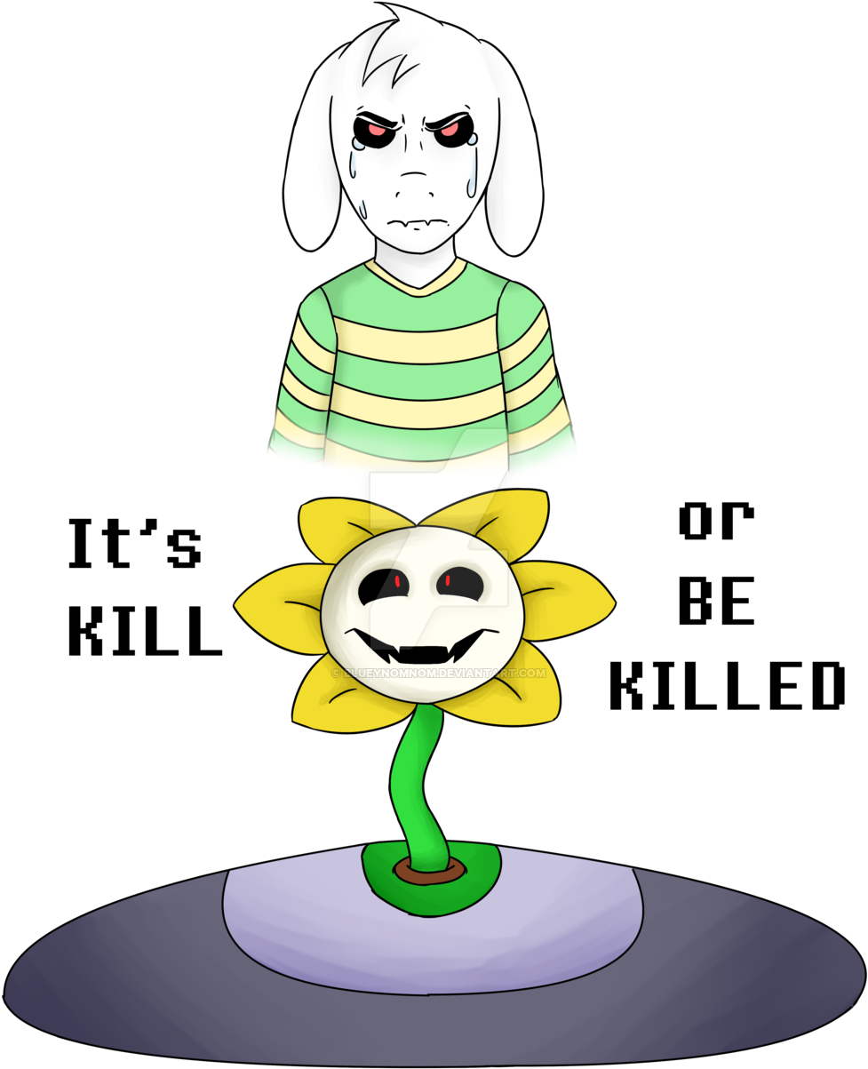 Collection Of Free Flowey Transparent Asriel Download - Undertale Asriel Vs Flowey (1024x1236), Png Download