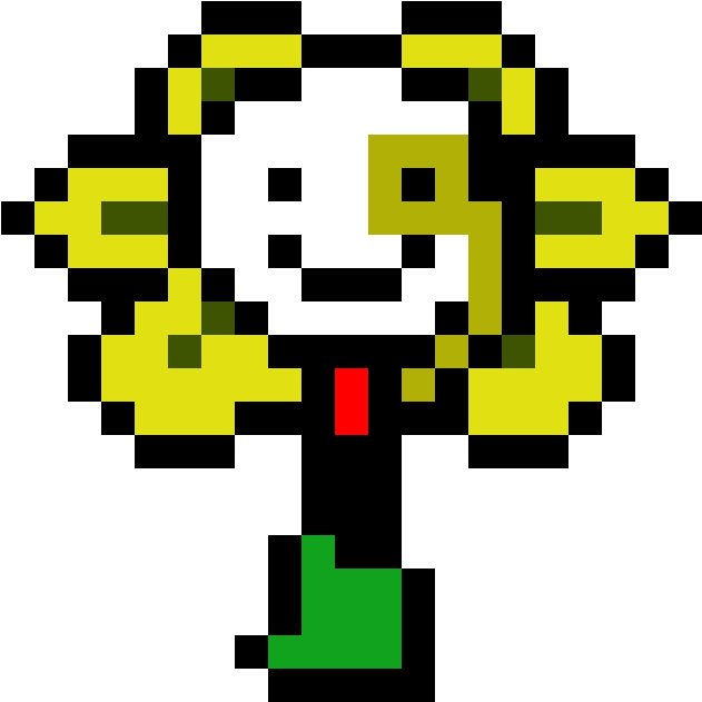 Swapfell Flowey - Flowey Sprite (1200x1200), Png Download