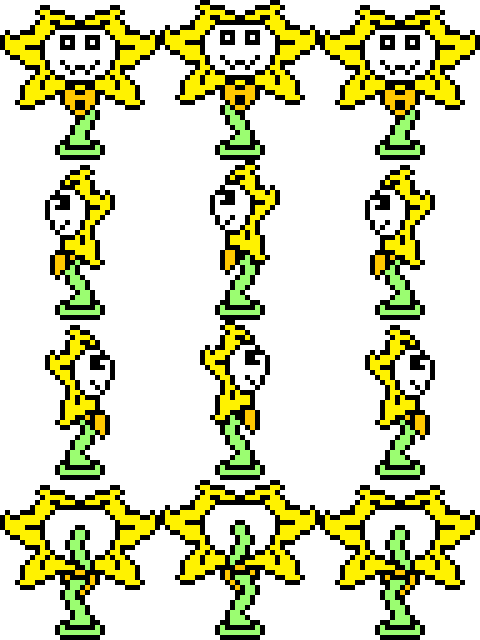 From All Sides - Rpg Maker Vx Ace Flowey (480x640), Png Download