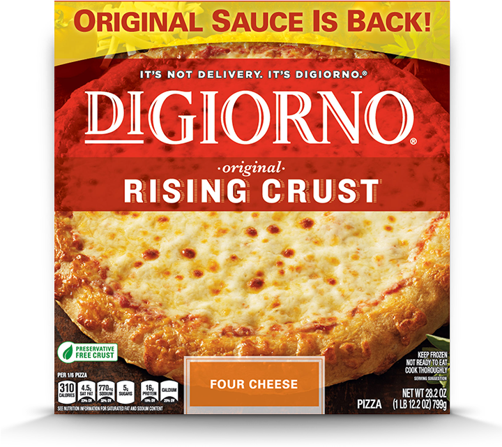 Digiorno Pizza Delta Ice Creamdelta Ice Cream - Digiorno Four Cheese Rising Crust Pizza 28.2 Oz. Box (750x640), Png Download