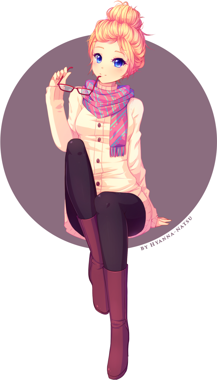 Erika [speedpaint] By Hyanna-natsu - Anime Girl Blonde Weak (752x1307), Png Download