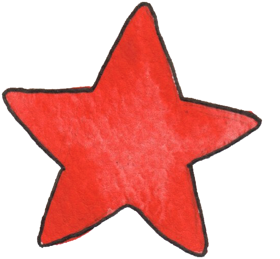 Estrella Roja Transparente Png Decorativo - Red Star Water Color (1024x1079), Png Download